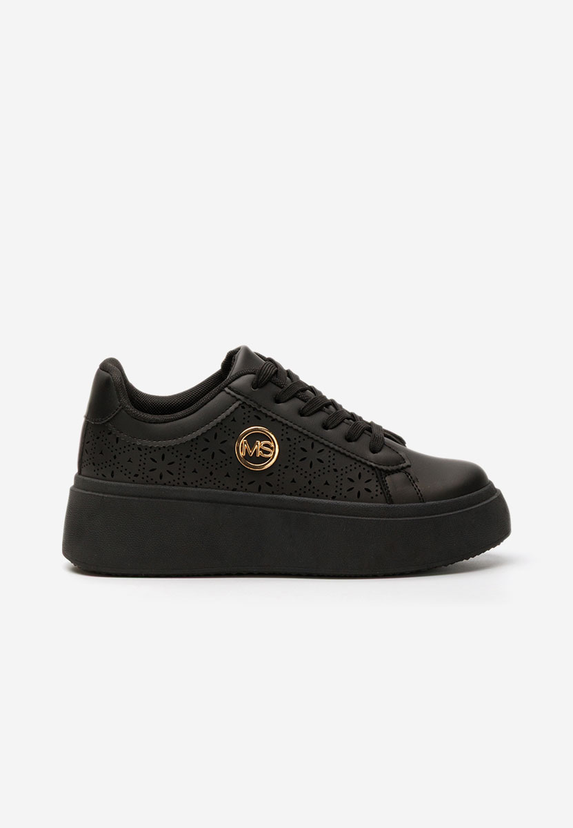 Nidya fekete platform sneaker cipő 