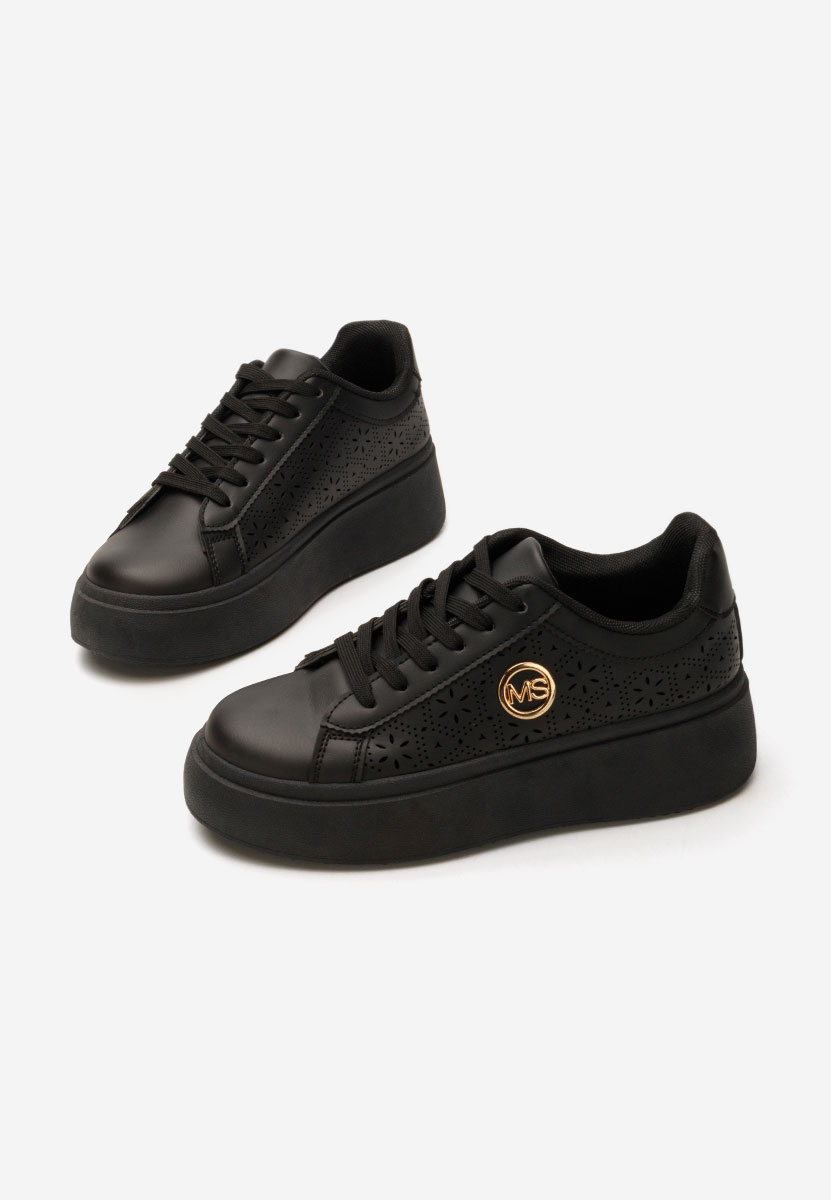 Nidya fekete platform sneaker cipő 