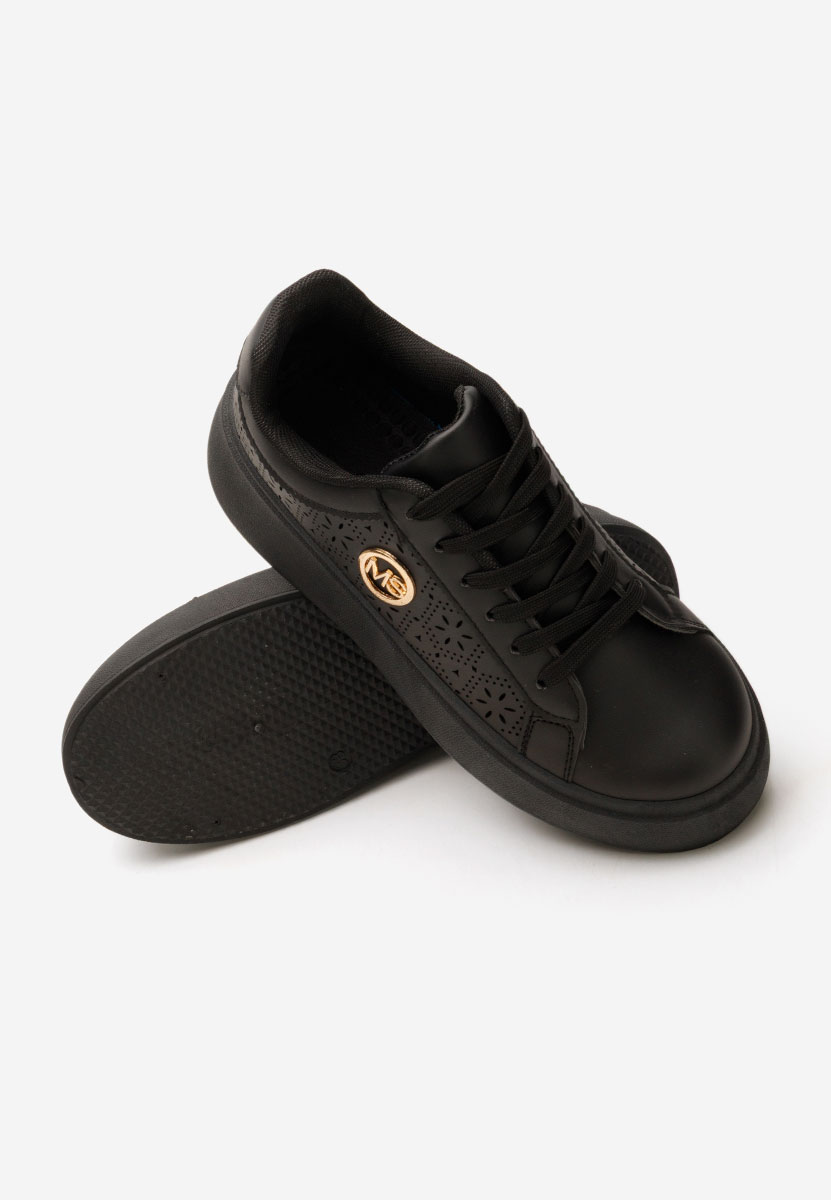 Nidya fekete platform sneaker cipő 