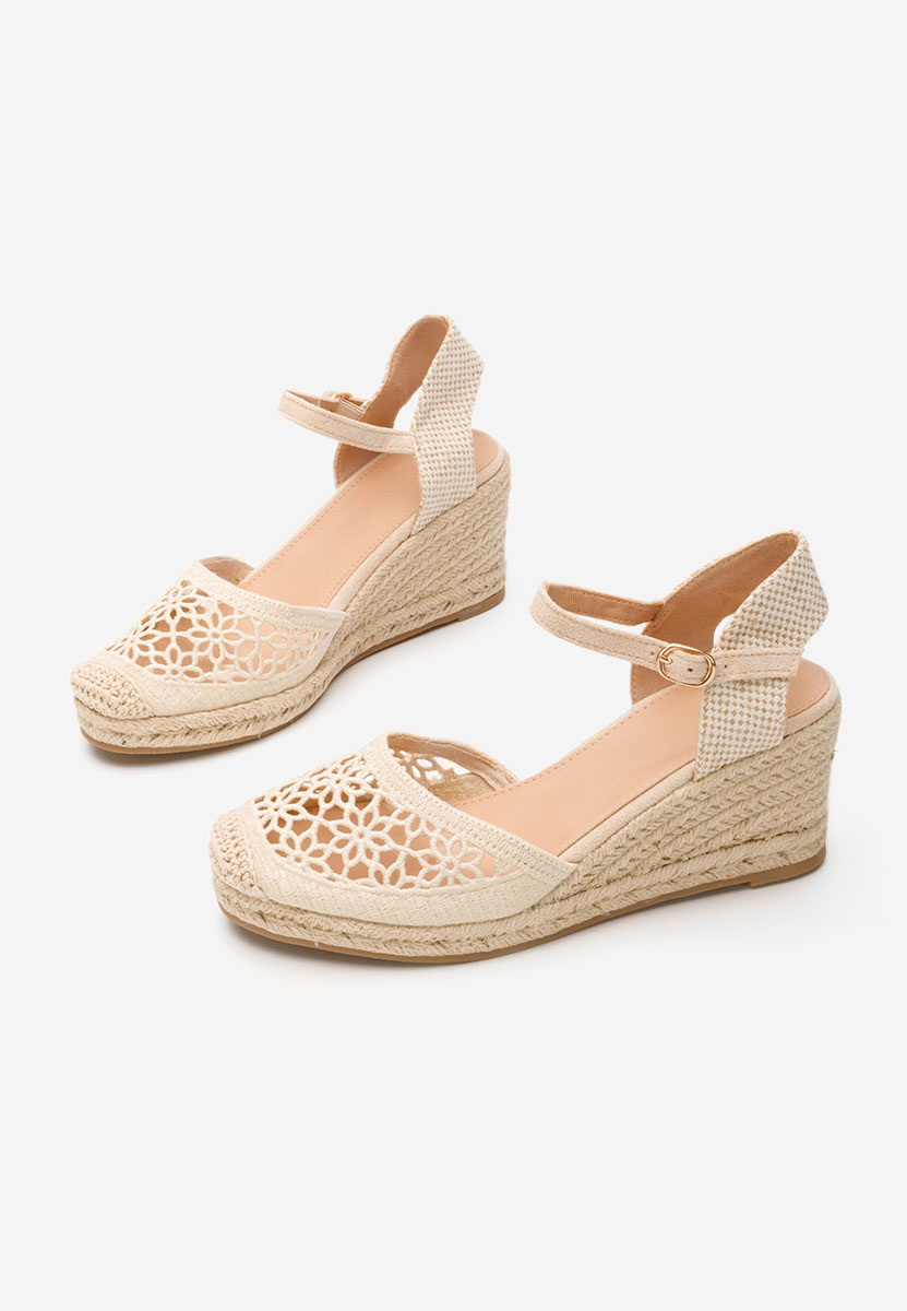 Almynna bézs espadrilles szandál