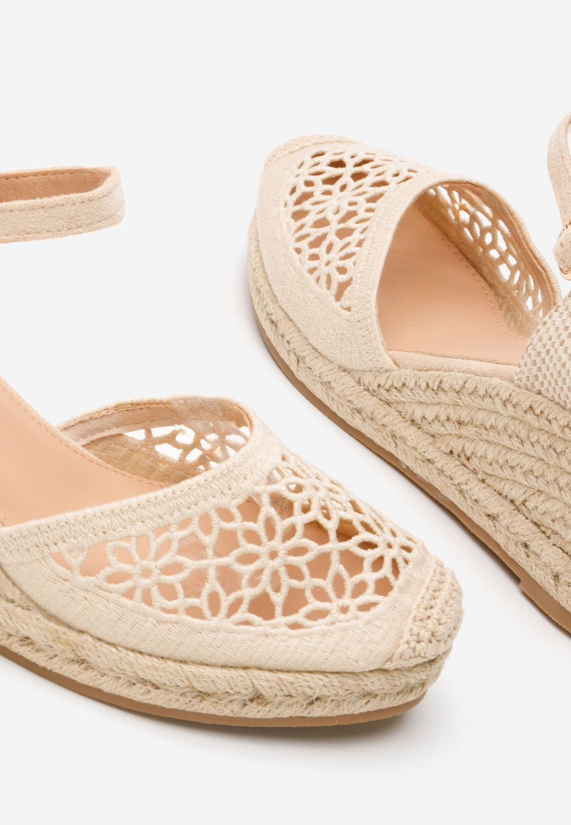 Almynna bézs espadrilles szandál