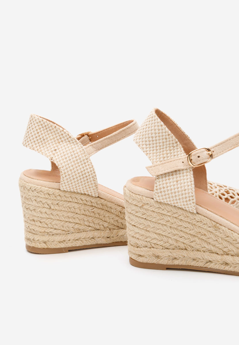 Almynna bézs espadrilles szandál