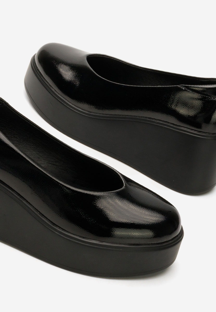 Shirla fekete platform félcipő
