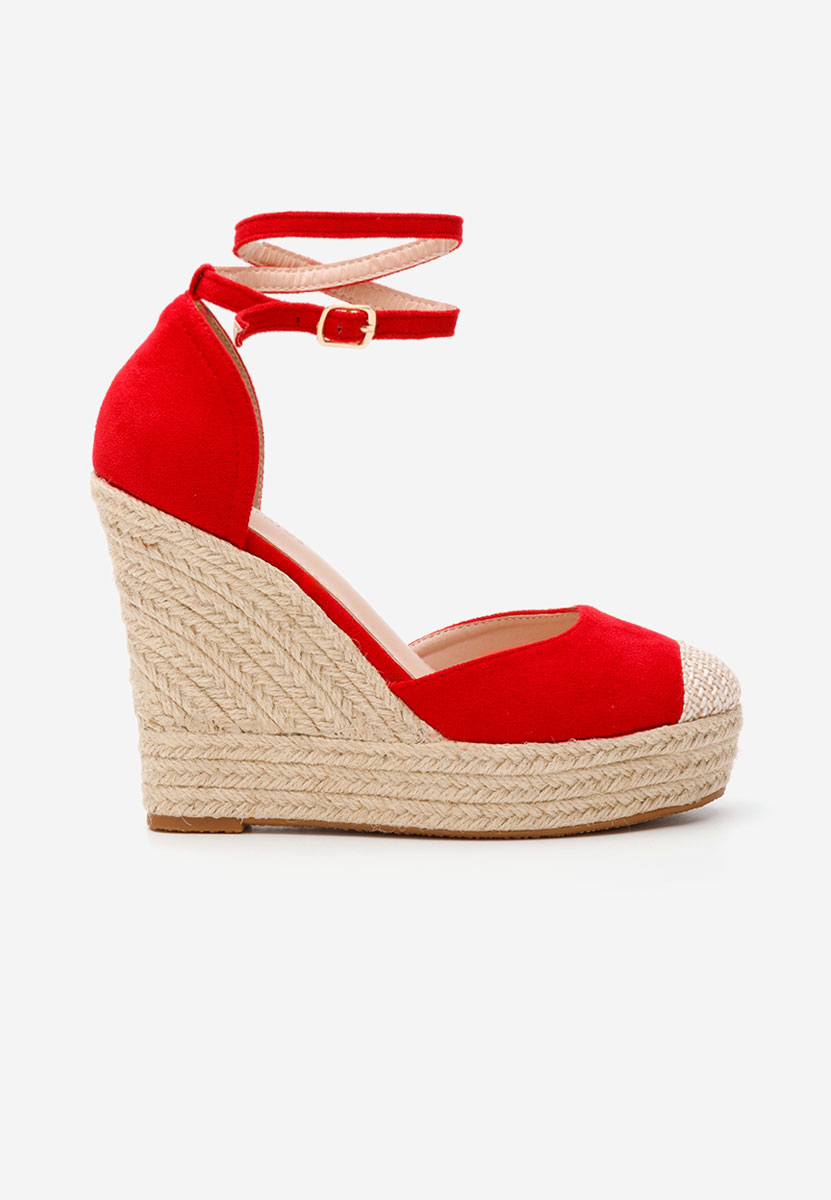 Saniza v3 piros platform szandál