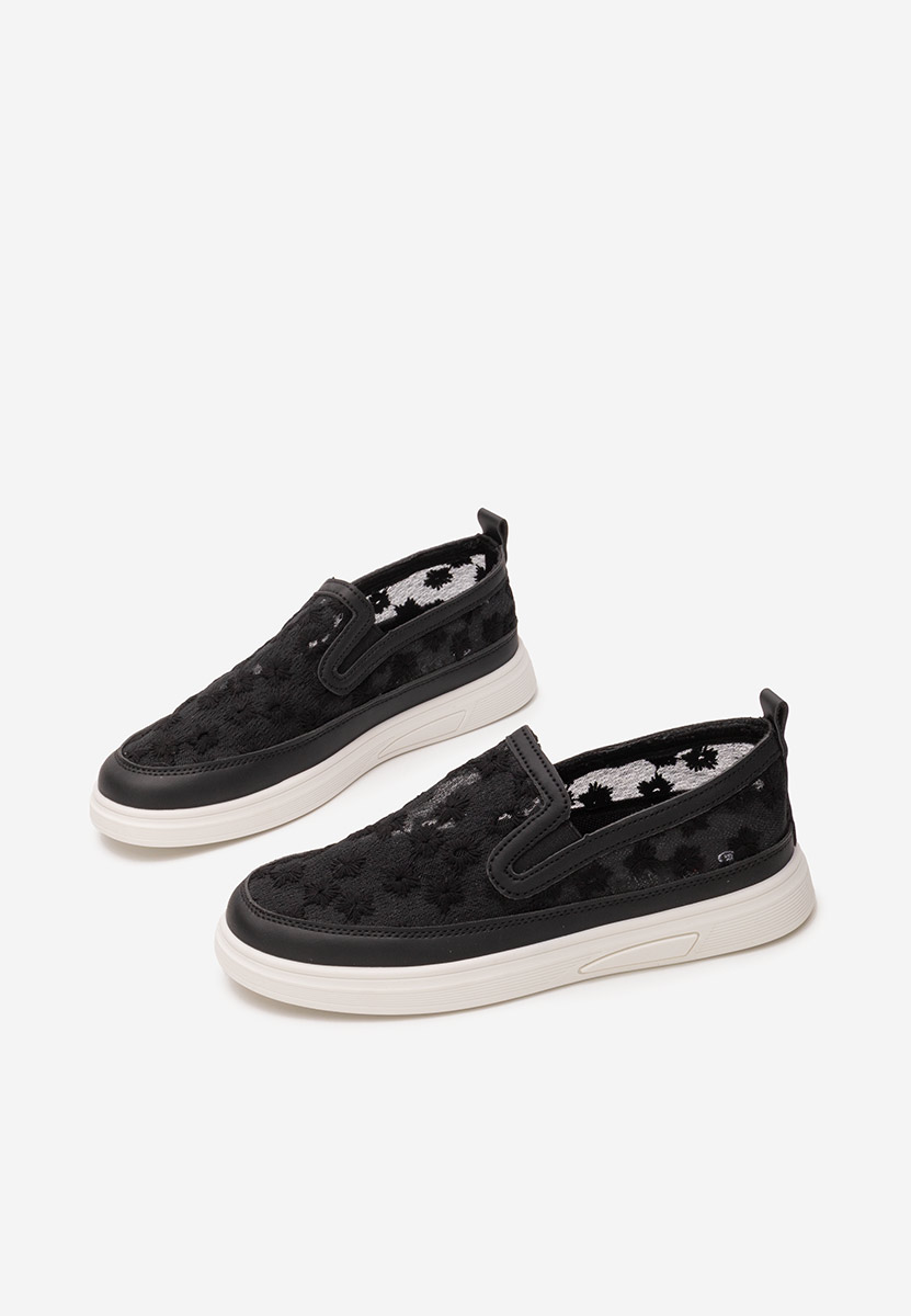 Latyssa fekete fűzős női cipő