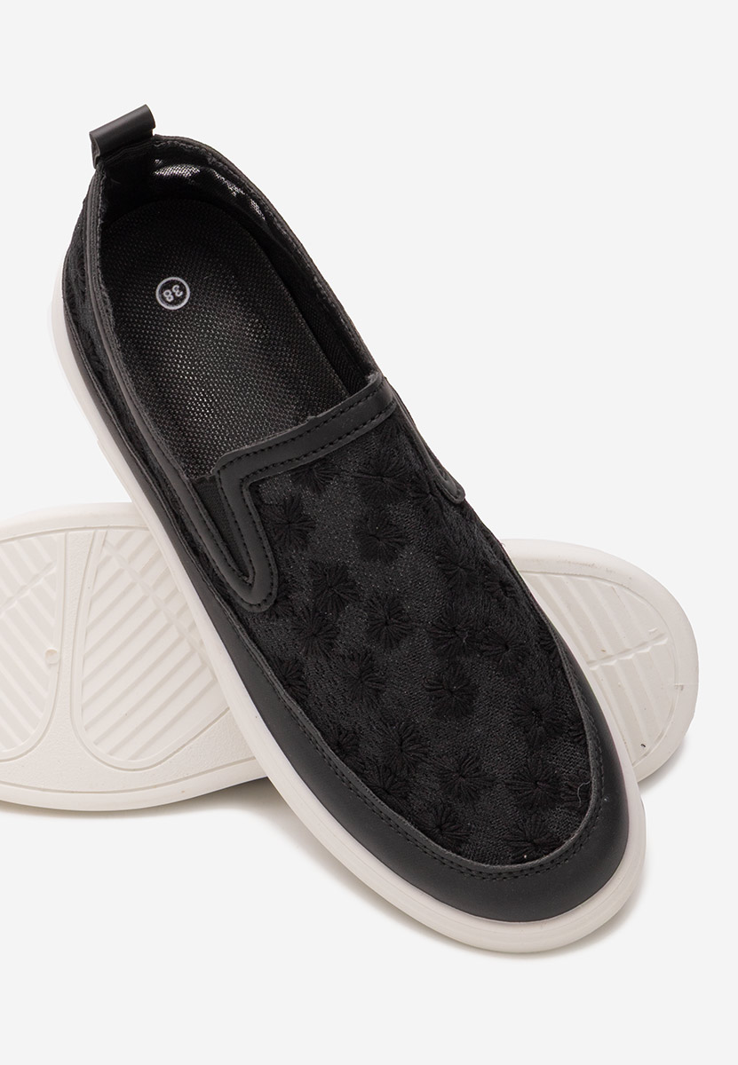 Latyssa fekete fűzős női cipő