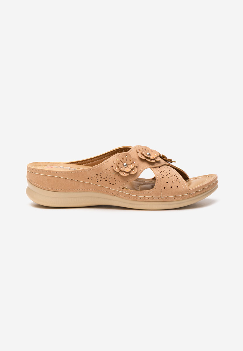 Clarysa khaki telitalpú papucs