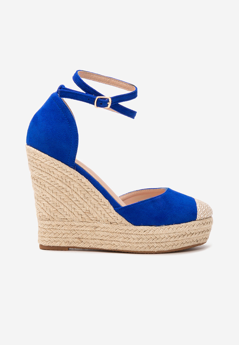 Saniza v4 kék platform szandál