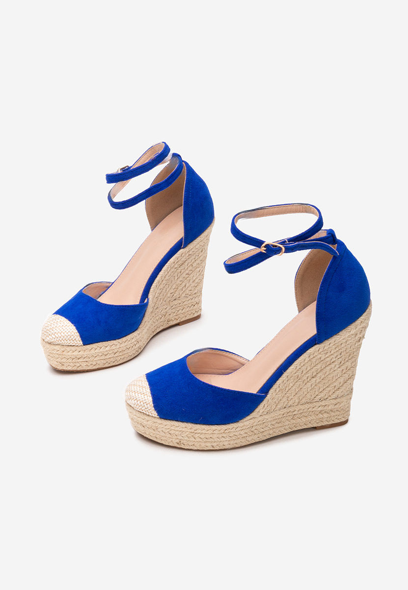 Saniza v4 kék platform szandál