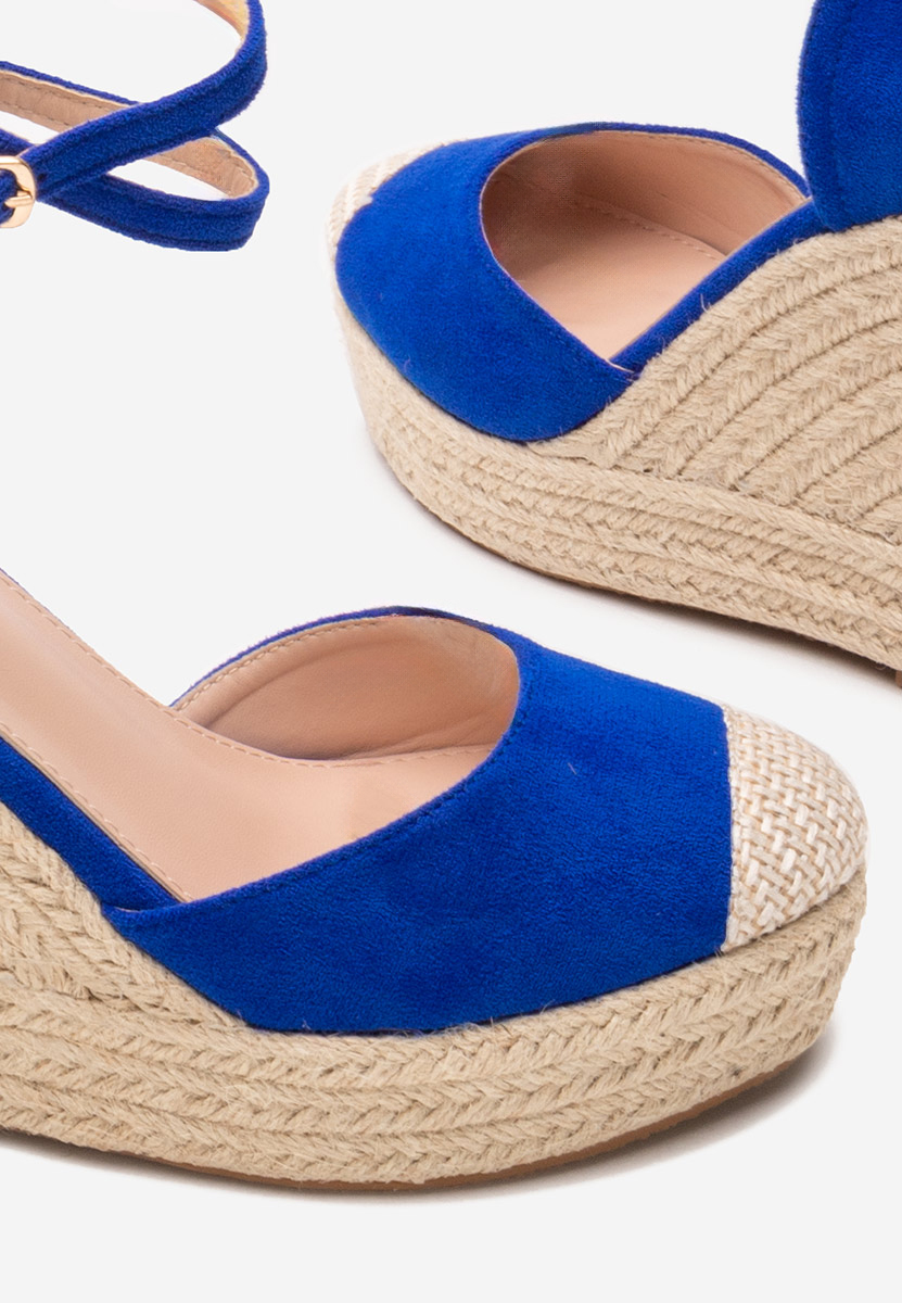 Saniza v4 kék platform szandál