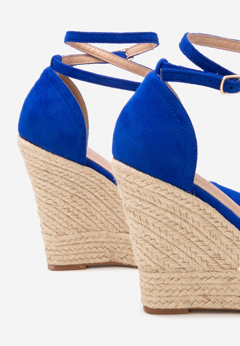 Saniza v4 kék platform szandál