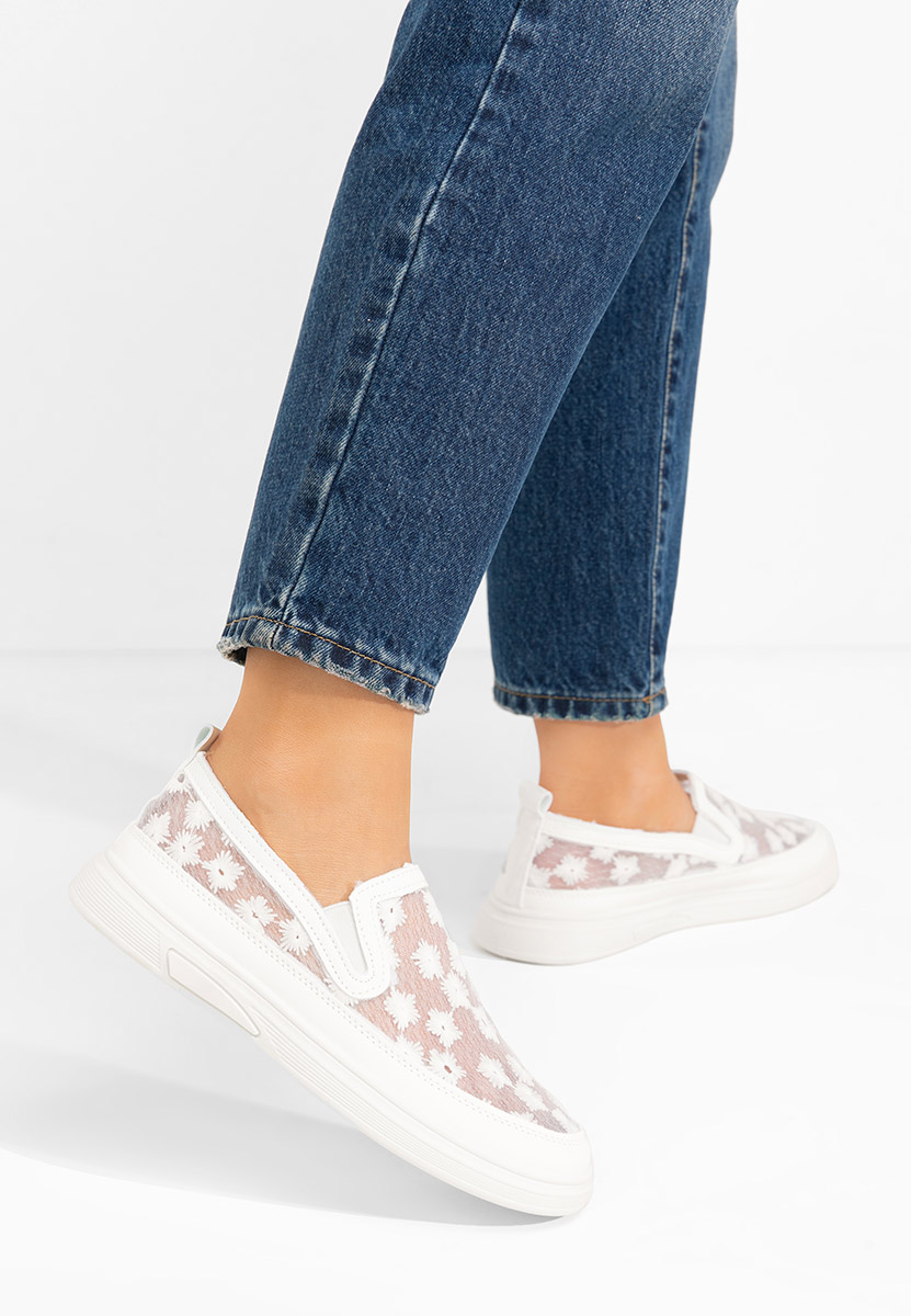 Latyssa fehér fűzős női cipő