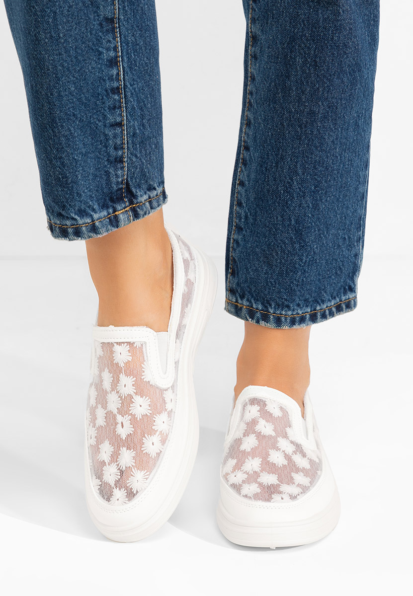 Latyssa fehér fűzős női cipő