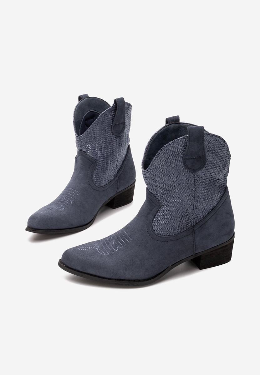 Lusilda tengerészkék cowboy csizma