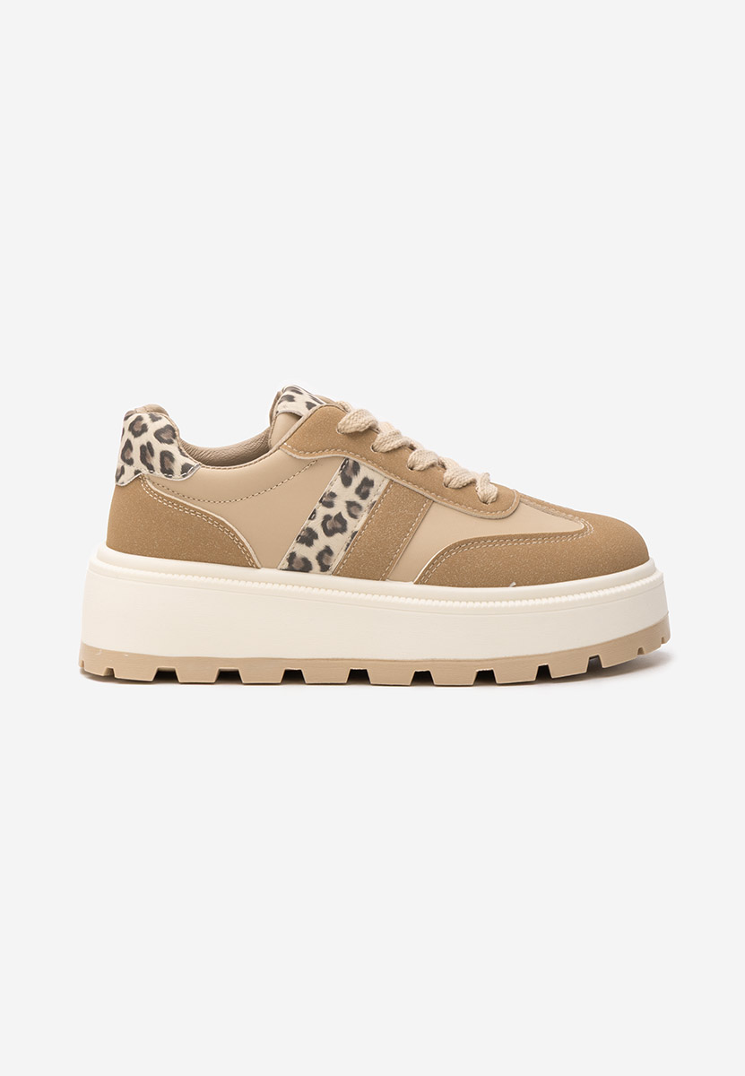 Estephany khaki telitalpú platform sneaker