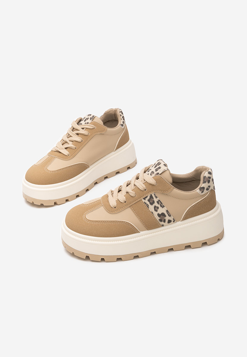 Estephany khaki telitalpú platform sneaker