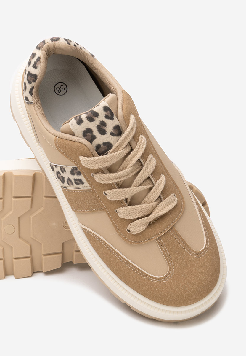 Estephany khaki telitalpú platform sneaker