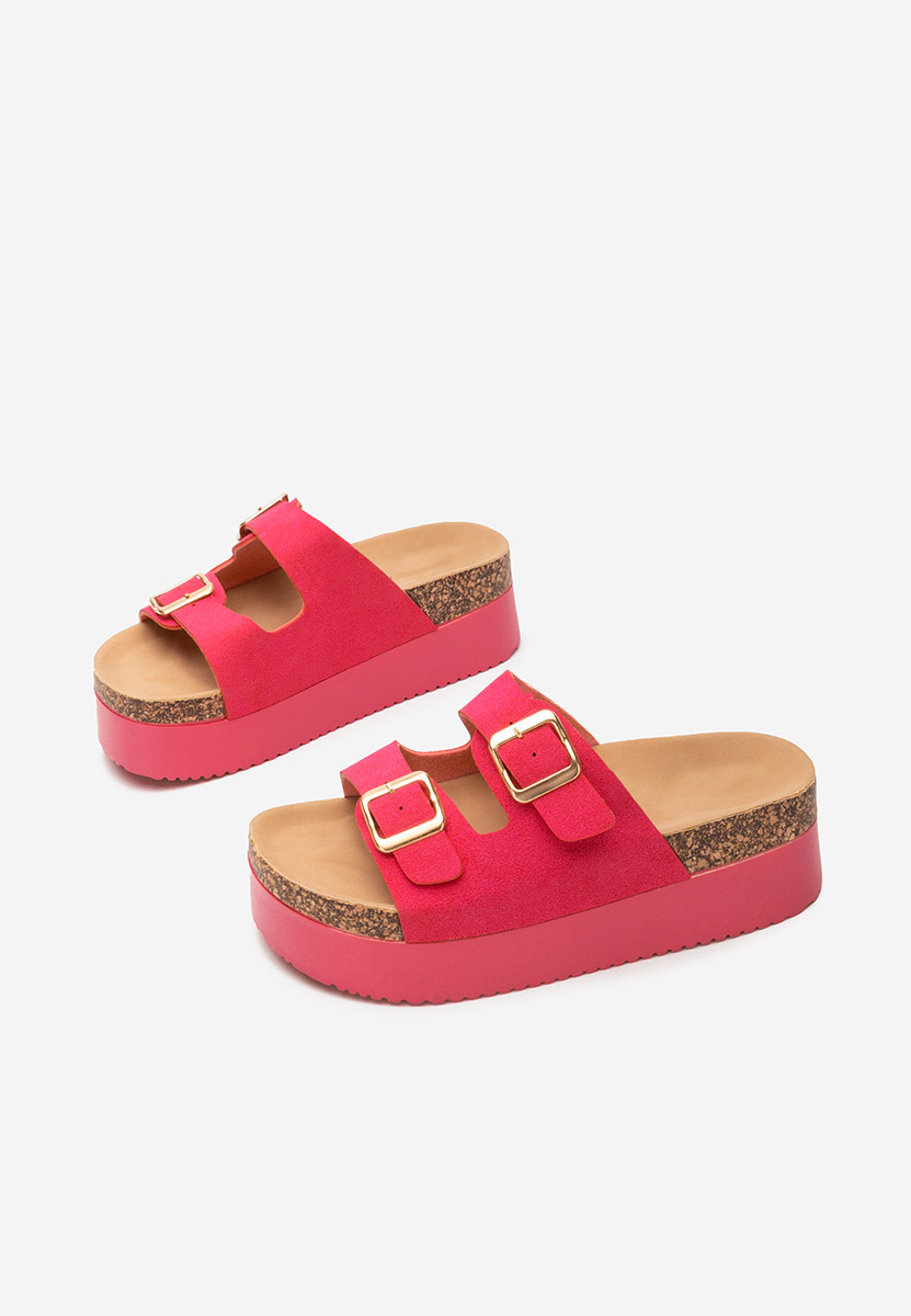 Edenia fuxia telitalpú platform papucs