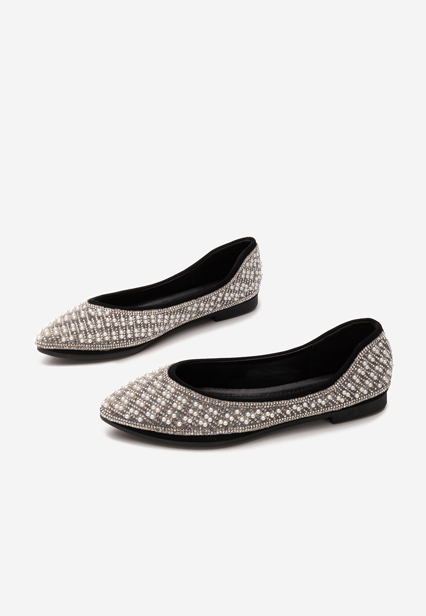 Charity fekete elegáns balerina 