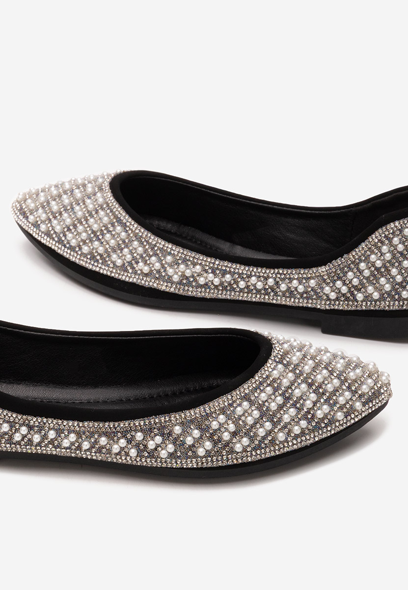 Charity fekete elegáns balerina 