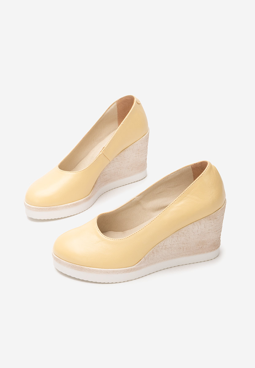 Kaira sárga platform cipők