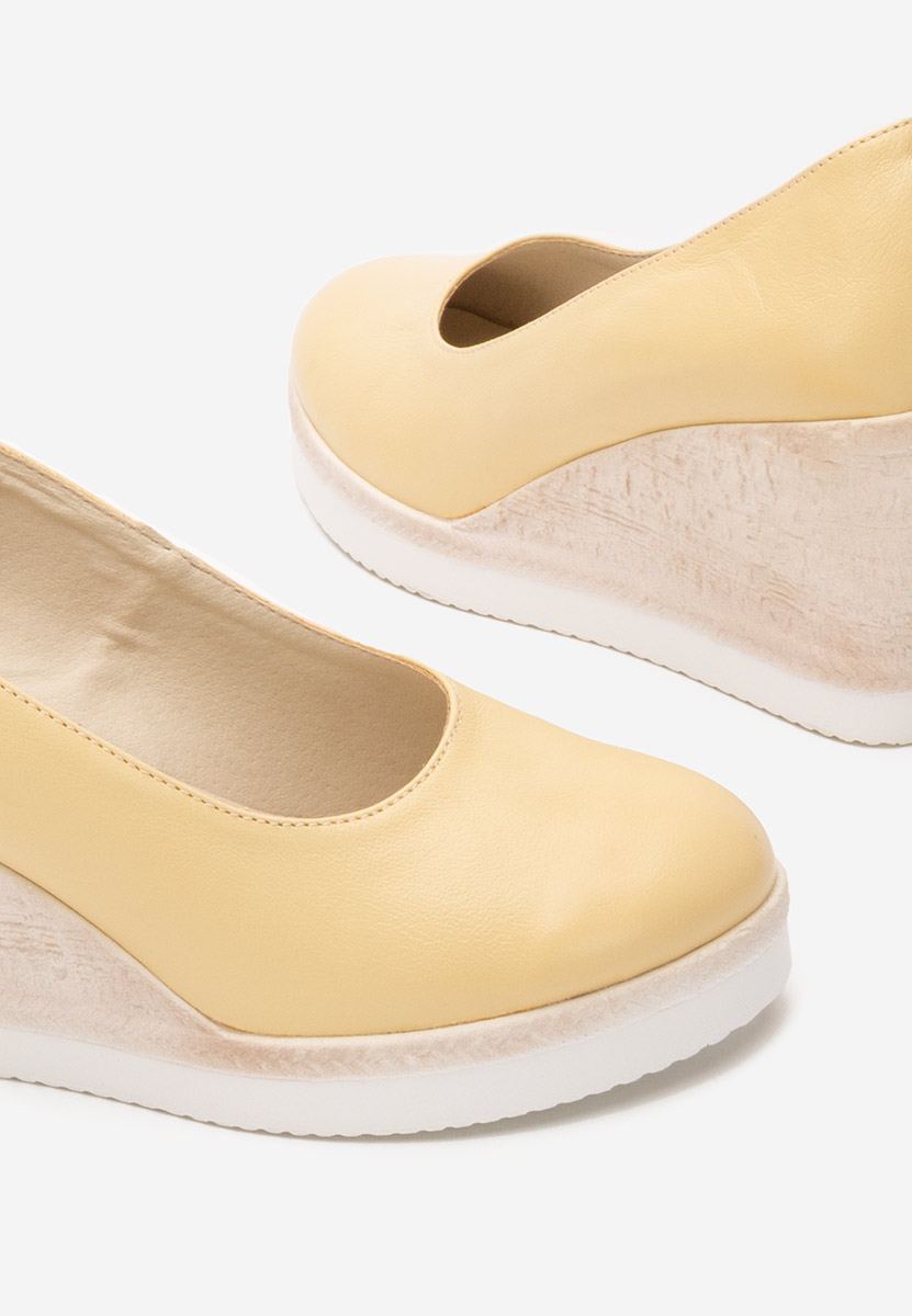 Kaira sárga platform cipők
