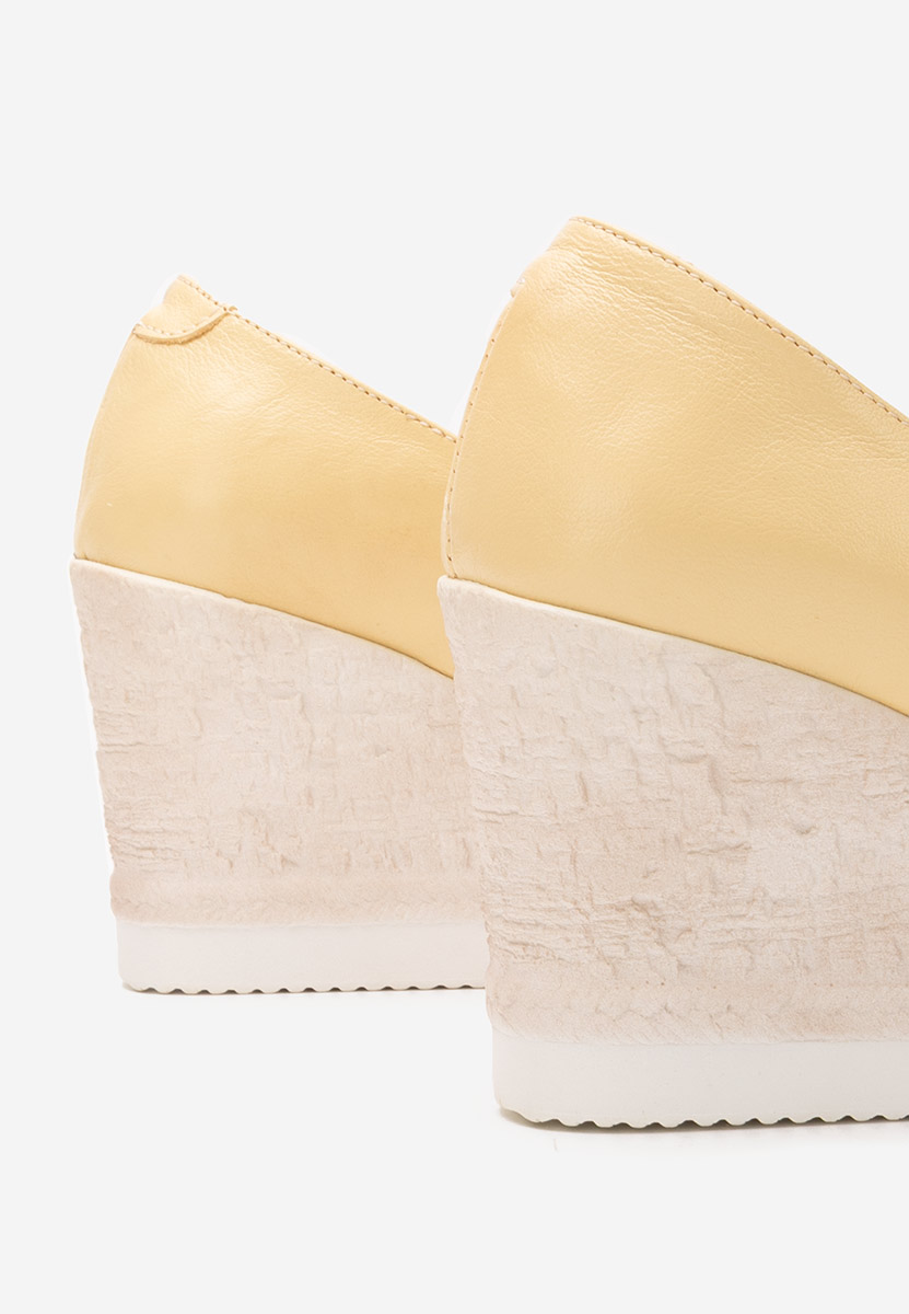 Kaira sárga platform cipők