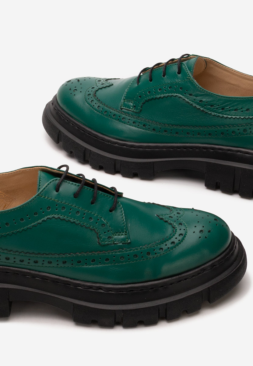 Henise v3 zöld női brogue cipő