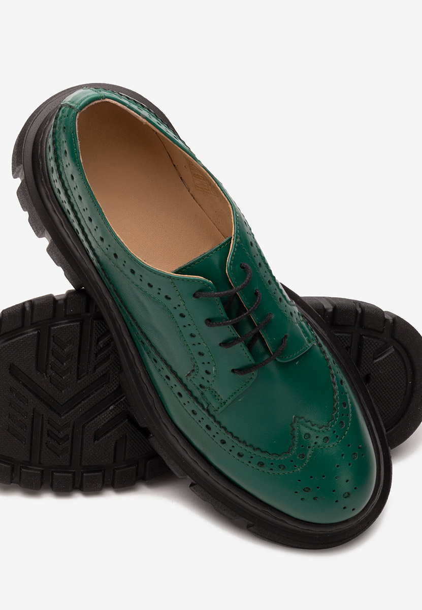 Henise v3 zöld női brogue cipő