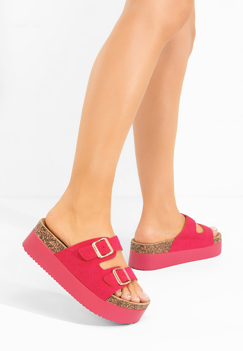 Edenia fuxia telitalpú platform papucs