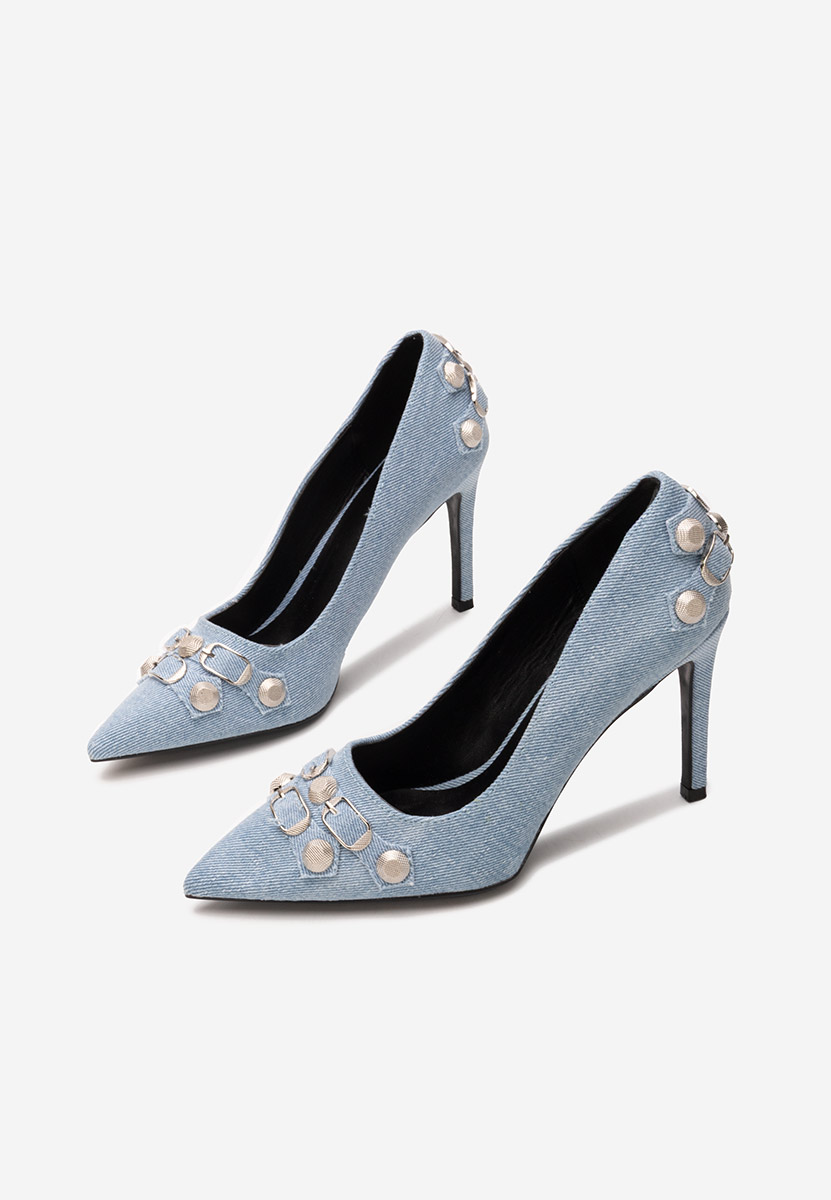 Supreme kék tűsarkú cipő 