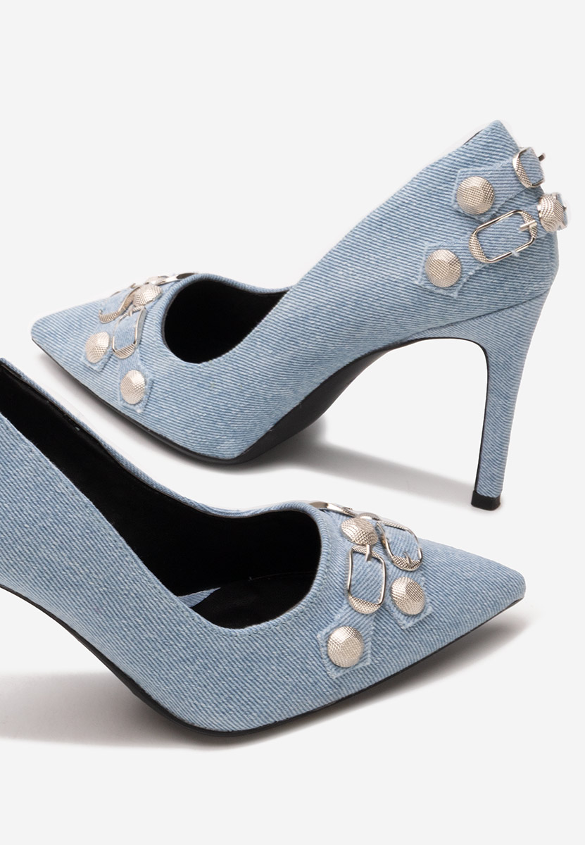 Supreme kék tűsarkú cipő 