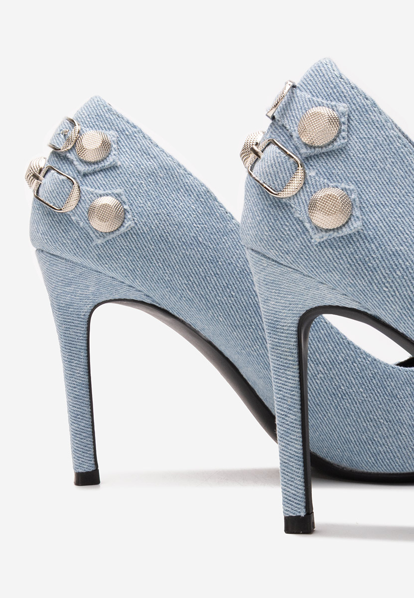 Supreme kék tűsarkú cipő 