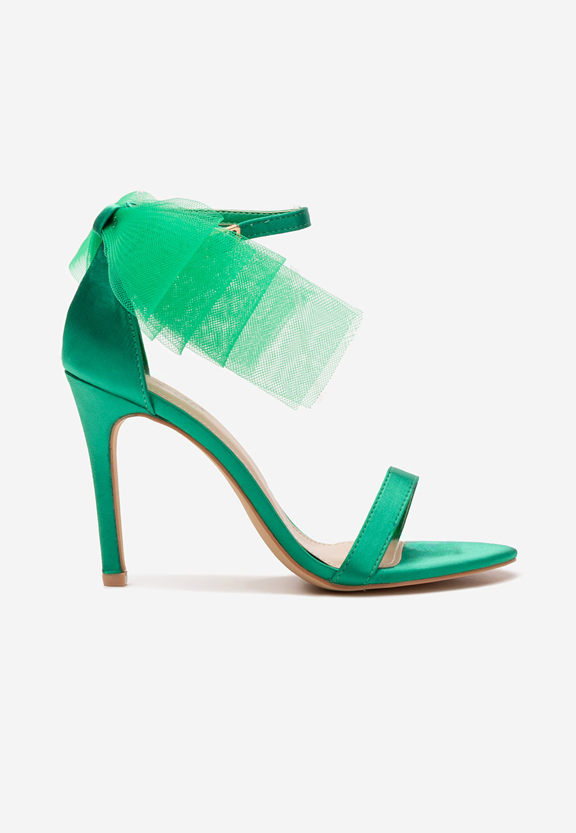 Feneta zöld tűsarkú szandál