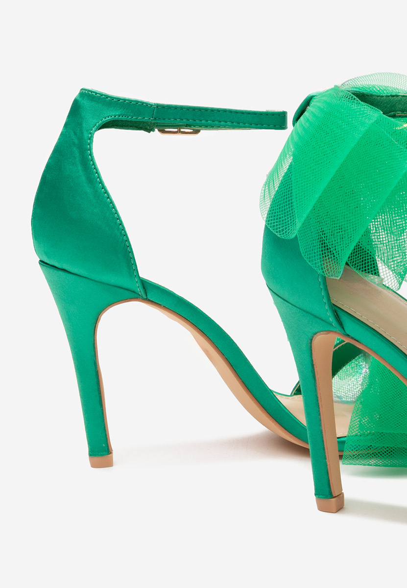 Feneta zöld tűsarkú szandál