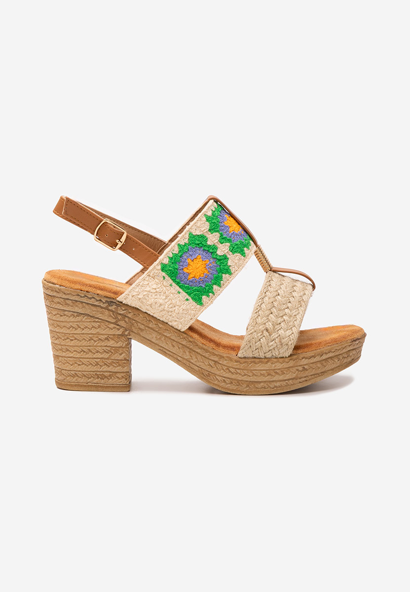 Zeina bézs félplatform talpú szandál