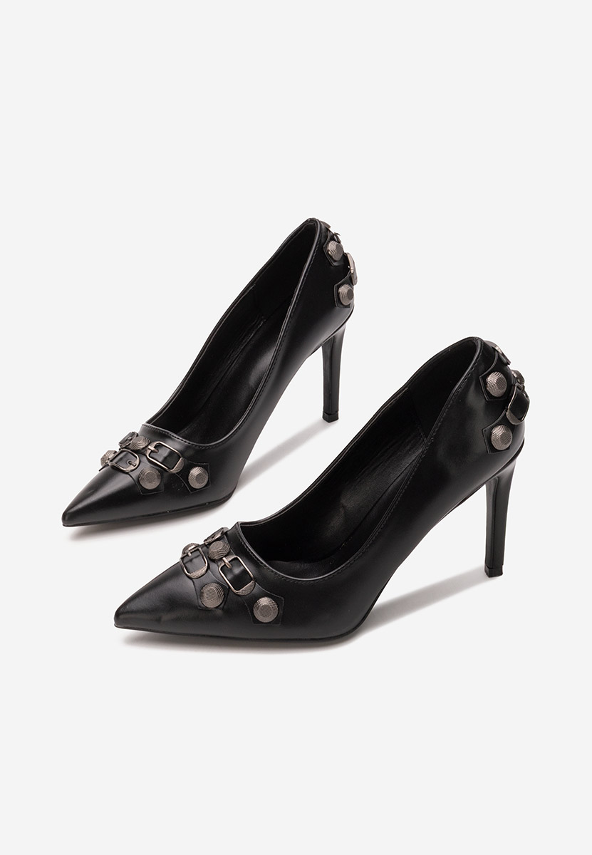 Supreme fekete tűsarkú cipő 