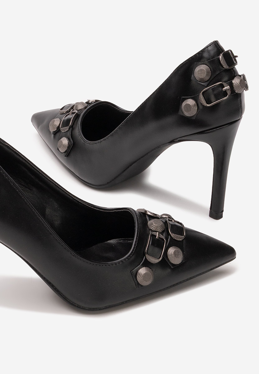 Supreme fekete tűsarkú cipő 