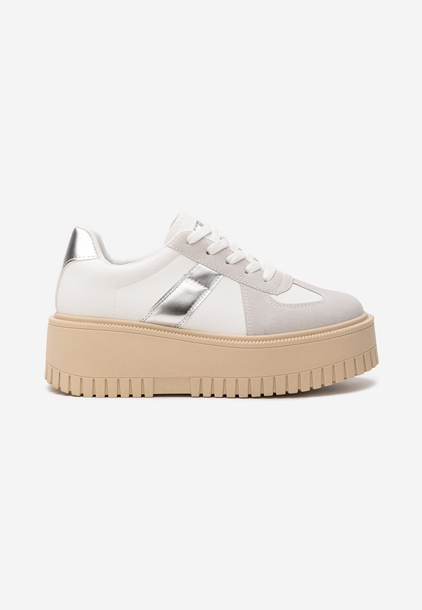 Michele fehér telitalpú platform sneaker