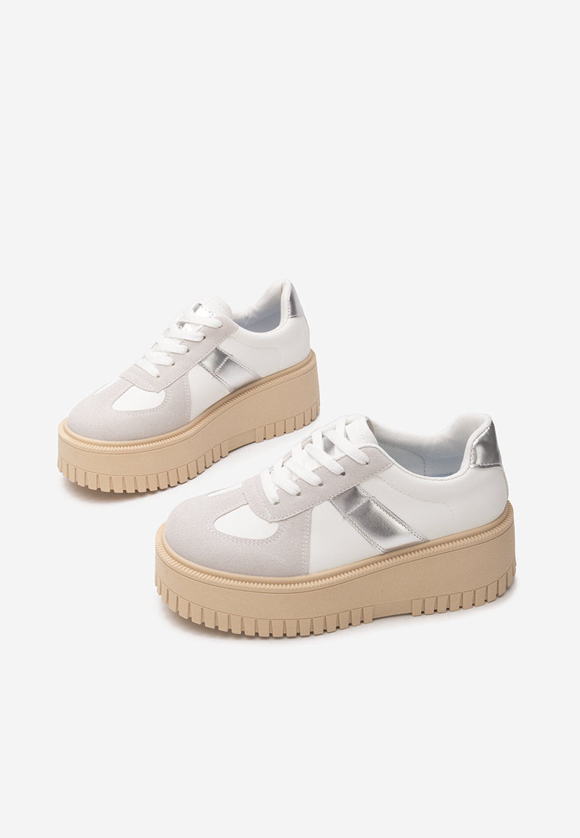 Michele fehér telitalpú platform sneaker