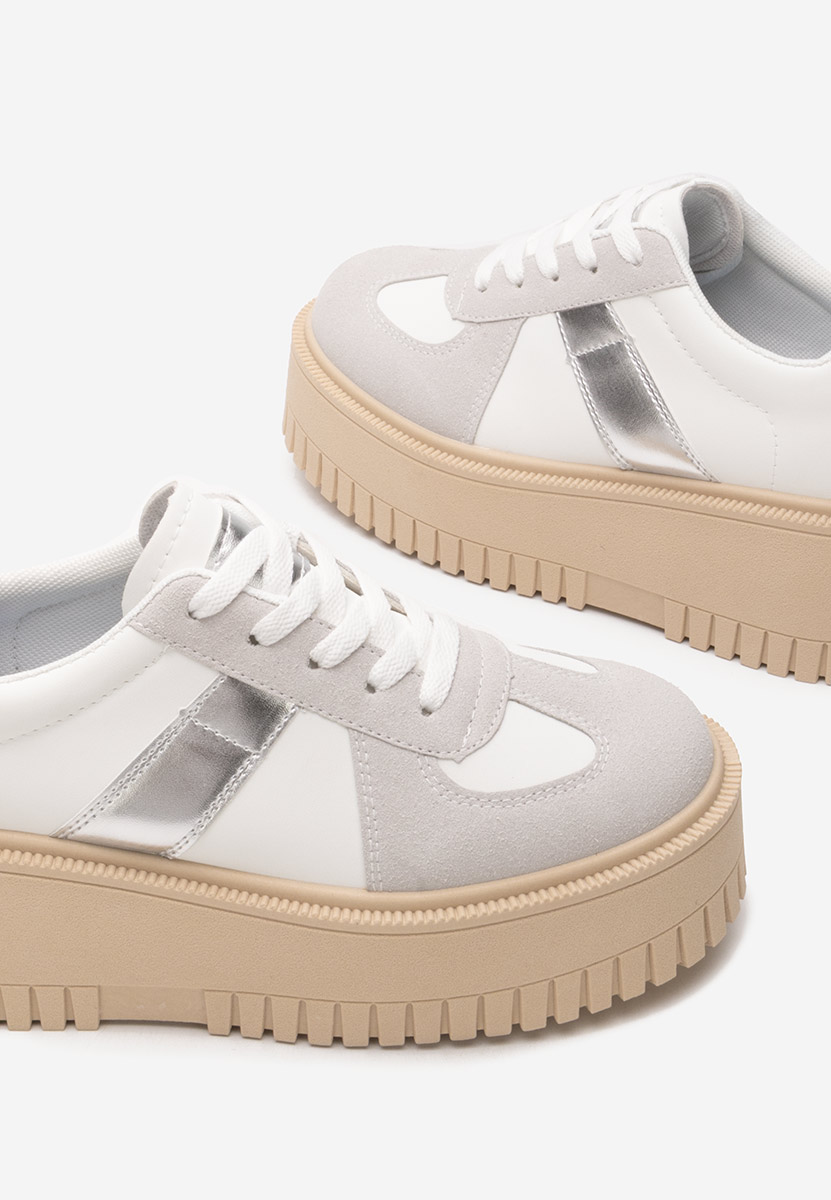 Michele fehér telitalpú platform sneaker