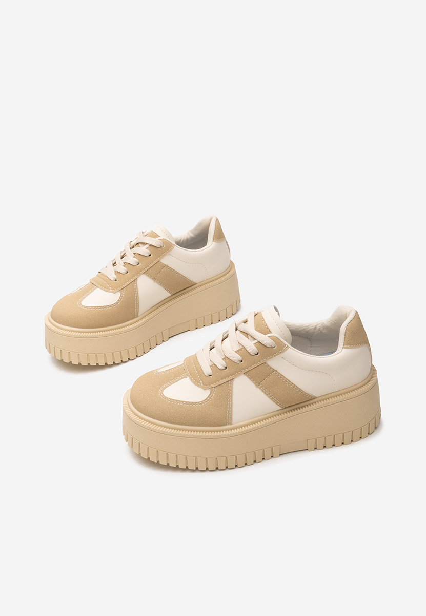 Michele camel telitalpú platform sneaker