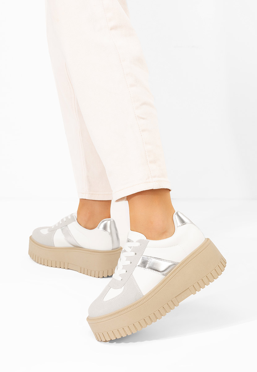 Michele fehér telitalpú platform sneaker