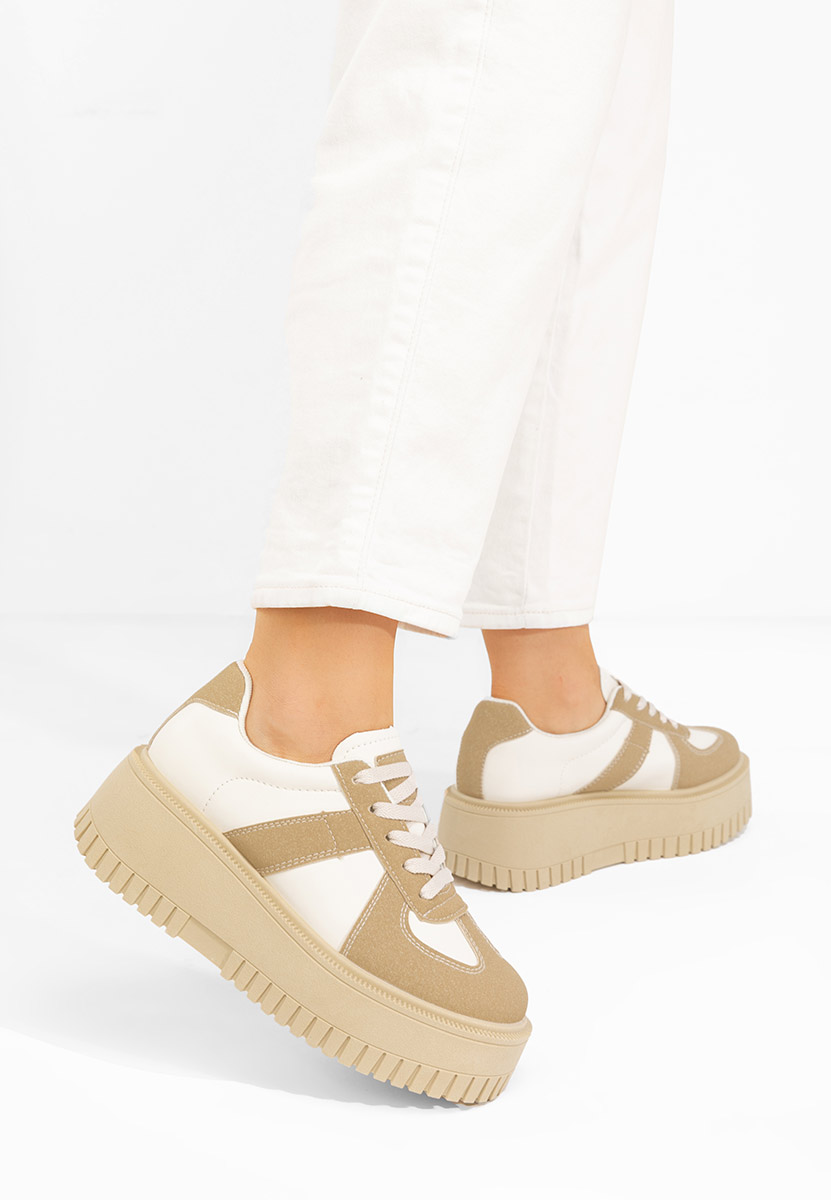 Michele camel telitalpú platform sneaker