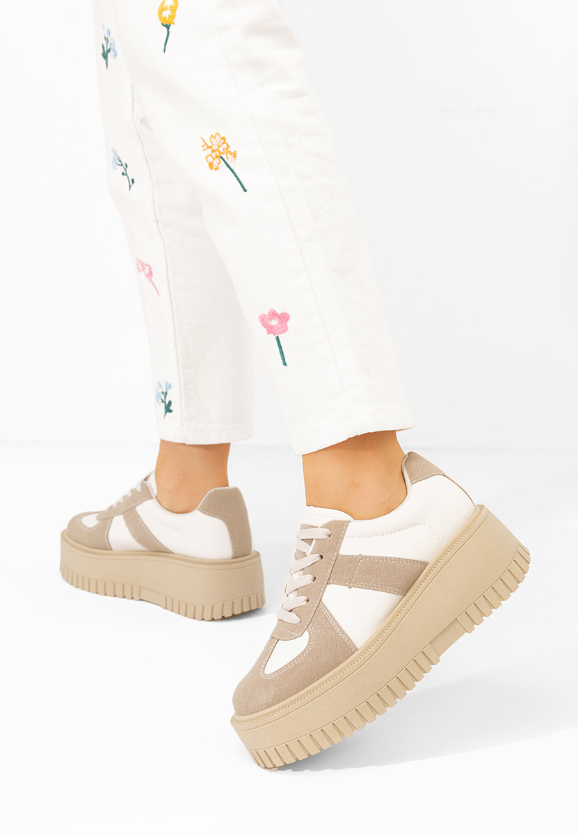 Michele khaki telitalpú platform sneaker