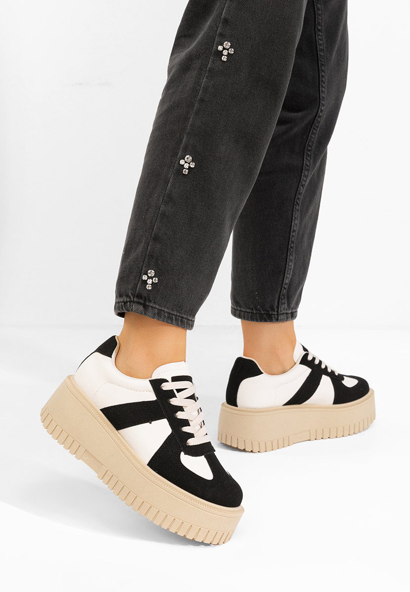 Michele fekete telitalpú platform sneaker