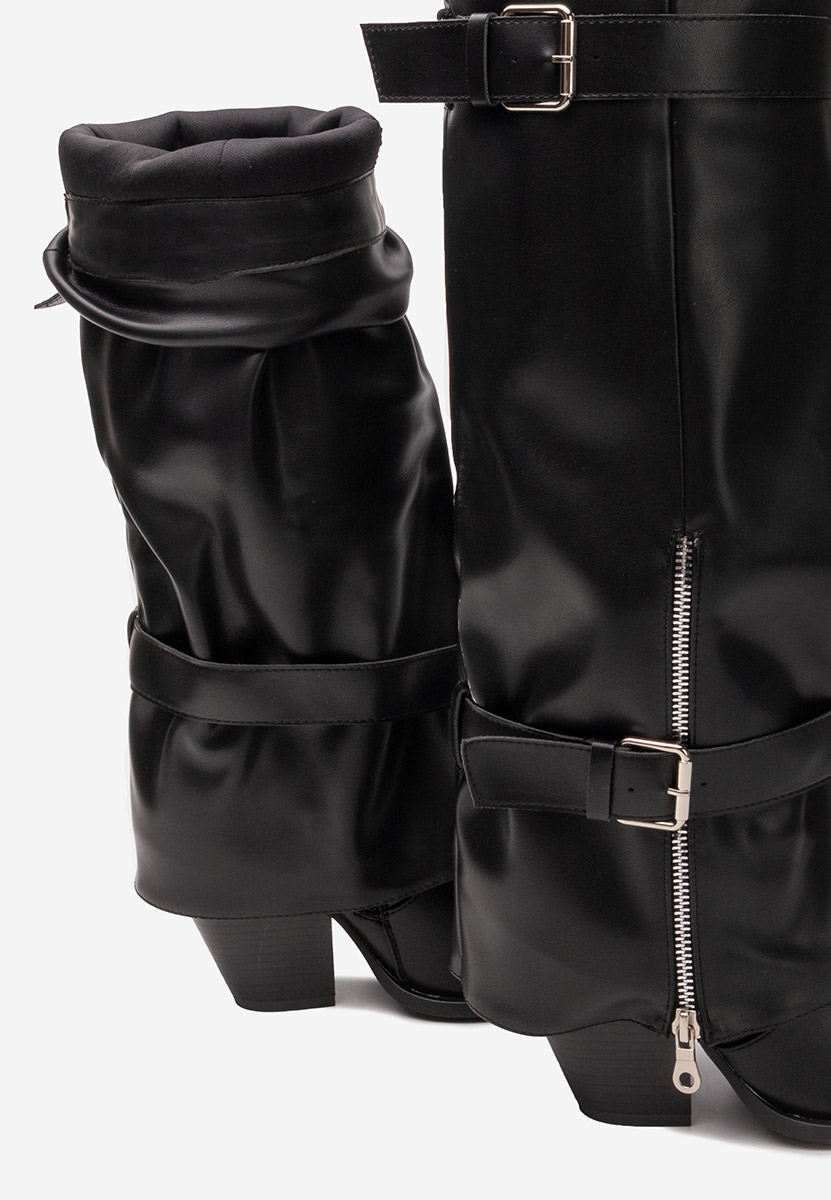 Daizi fekete magassarkú csizma