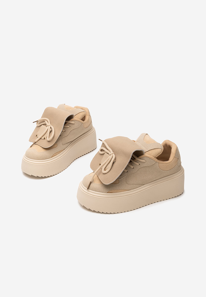 Oliveia khaki telitalpú platform sneaker