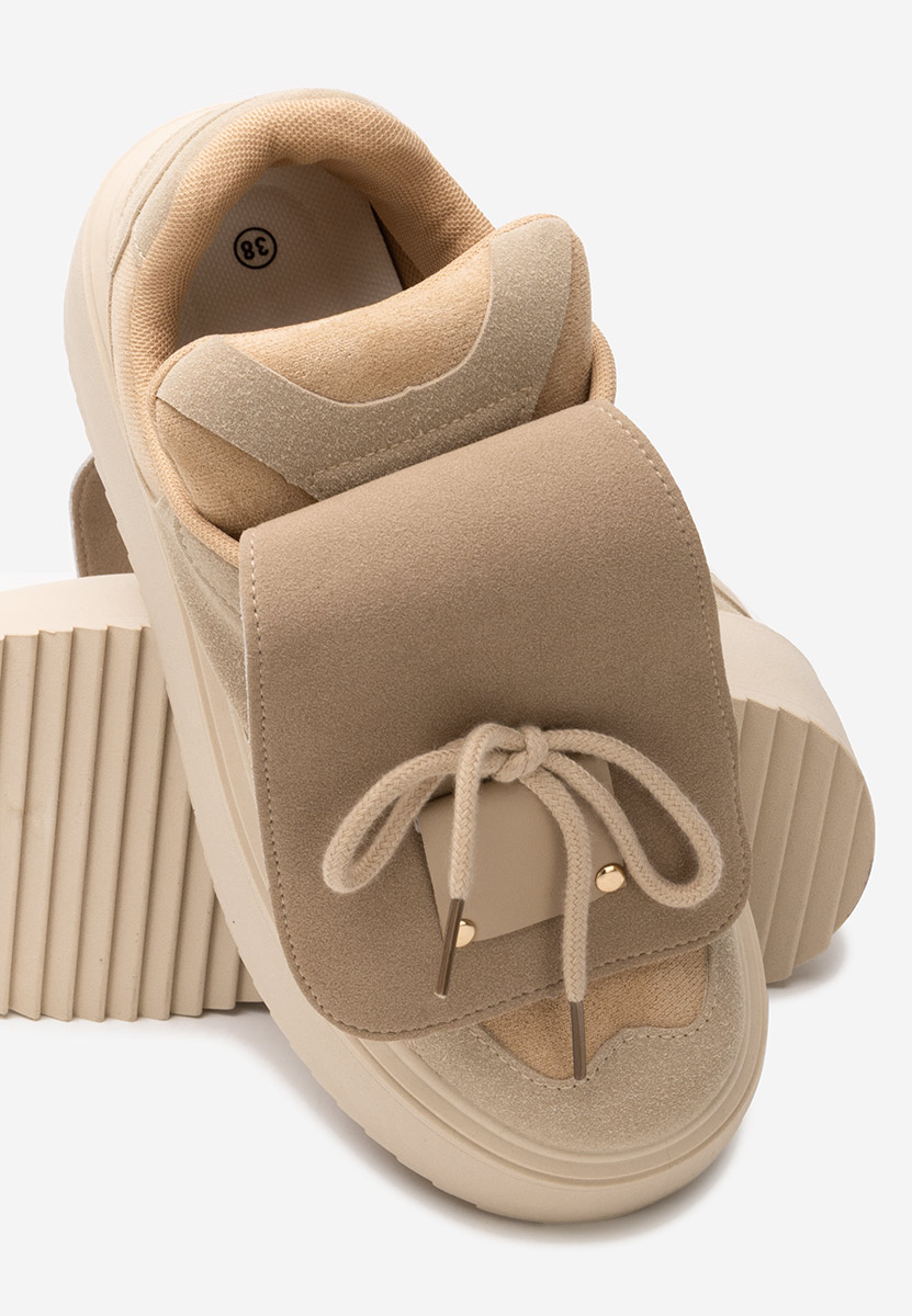 Oliveia khaki telitalpú platform sneaker