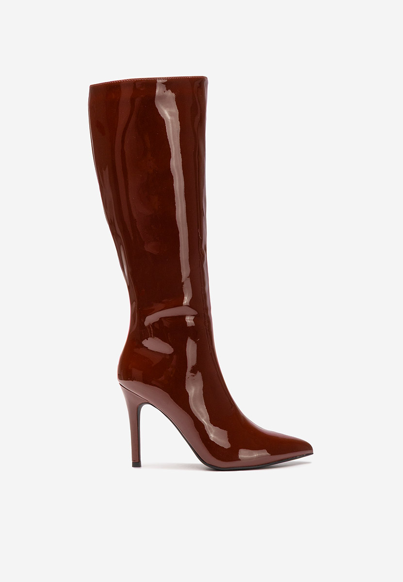 Kiva borvörös tűsarkú csizma